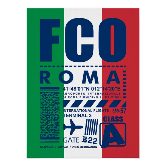 Flughafen FCO Rom, Poster (Vorderseite)