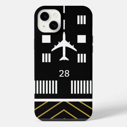 Flughafen & Flugzeug, einfache Luftfahrt iPhone Hülle (Rückseite)
