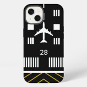 Flughafen & Flugzeug, einfache Luftfahrt iPhone Hülle (Rückseite)