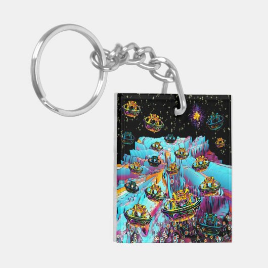 Flughafen Galaxia Veeslia Schlüsselanhänger (Vorderseite links)