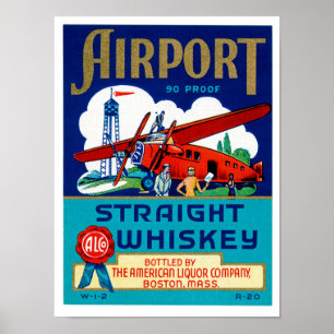 Flughafen Geright Whiskey Poster