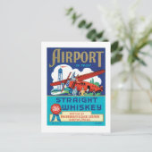 Flughafen Geright Whiskey Postkarte (Stehend Vorderseite)