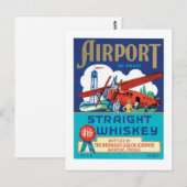 Flughafen Geright Whiskey Postkarte (Vorne/Hinten)