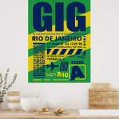 Flughafen GIG Rio de Janeiro Poster (Küche)