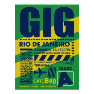 Flughafen GIG Rio de Janeiro Poster
