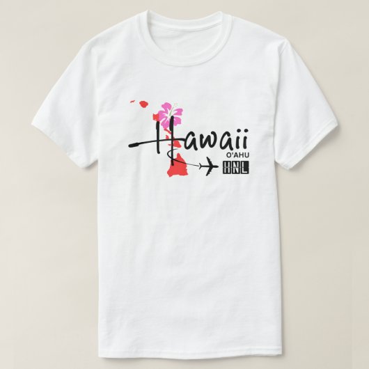 Flughafen Hawaii O'ahu HNL T-Shirt (Design vorne)