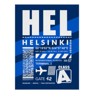 Flughafen HEL Helsinki Poster