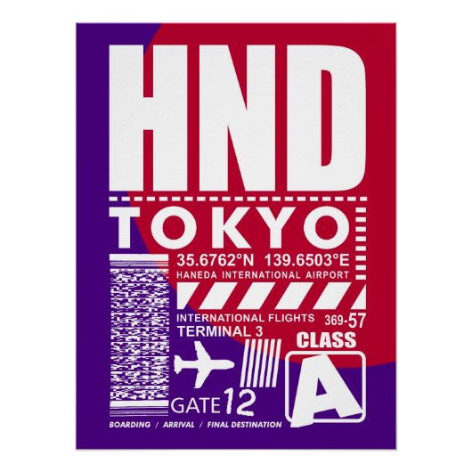 Flughafen HND Tokyo Poster (Vorderseite)