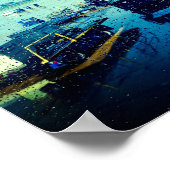 Flughafen in Rain Poster (Ecke)
