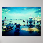 Flughafen in Rain Poster (Vorne)