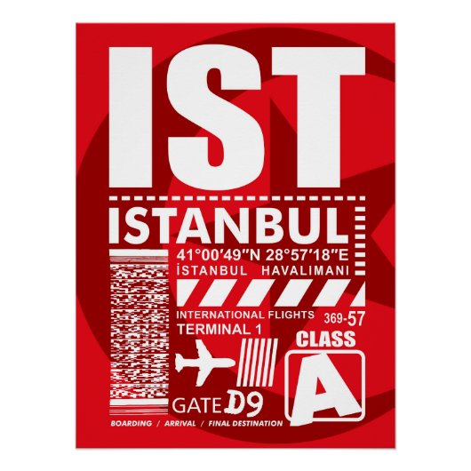 Flughafen IST Istanbul Poster (Vorderseite)