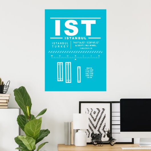 Flughafen Istanbul Poster (Heimbüro)