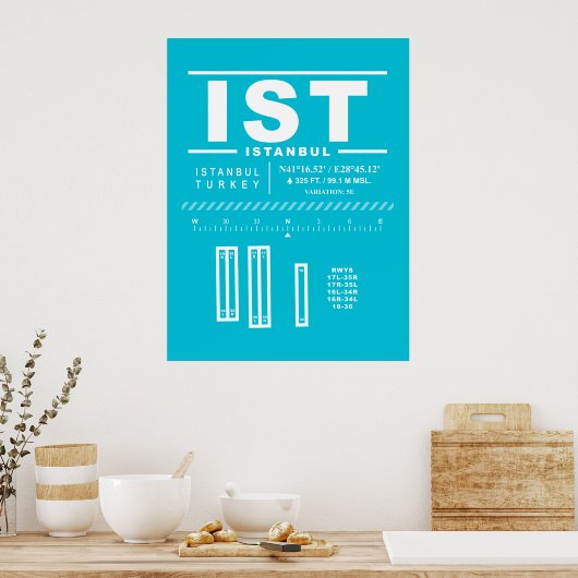 Flughafen Istanbul Poster (Küche)