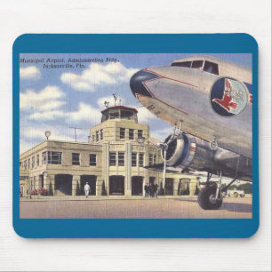 Flughafen, Jacksonville, Florida, Vintag Mousepad