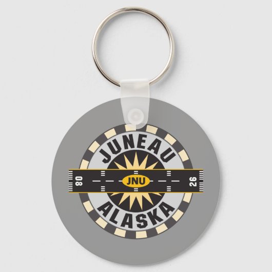Flughafen Juneau Alaska JNU Schlüsselanhänger (Vorderseite)