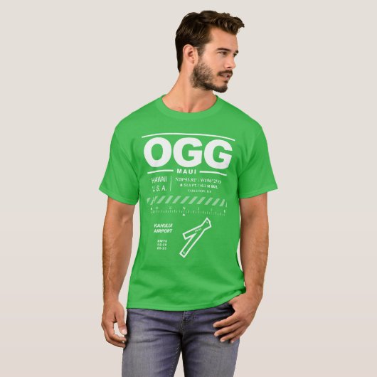 Flughafen Kahului OGG T - Shirt (Vorne ganz)