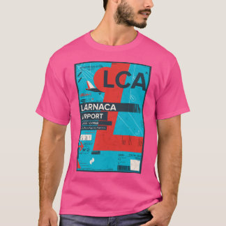 Flughafen Larnaca Zypern Briefmarke Flugpass T-Shirt