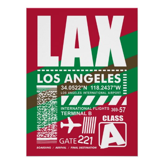 Flughafen LAX Los Angeles Poster (Vorderseite)