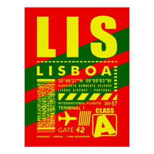 Flughafen LIS Lissabon Poster