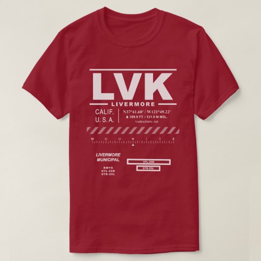 Flughafen Livermore Municipal LVK T - Shirt (Design vorne)
