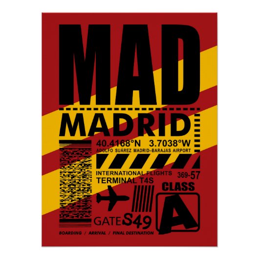 Flughafen MAD Madrid Poster (Vorderseite)