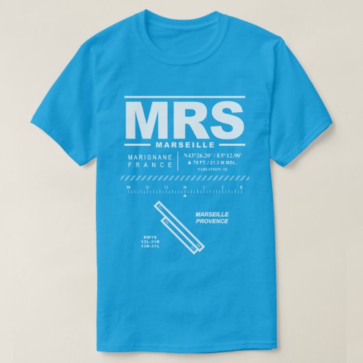 Flughafen Marseille Provence MRS T - Shirt (Design vorne)
