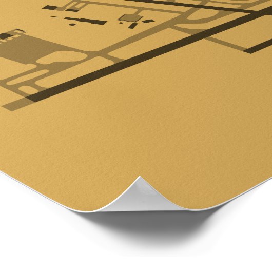 Flughafen Milwaukee (MKE) Diagramm Poster (Ecke)