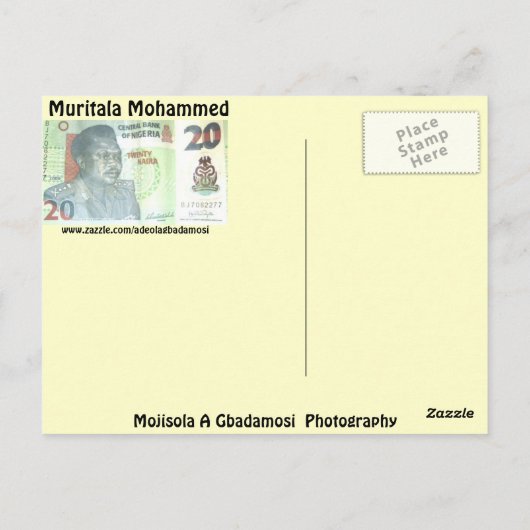 Flughafen Murtala Muhammed (Mojisola Gbadamosi) Postkarte (Rückseite)