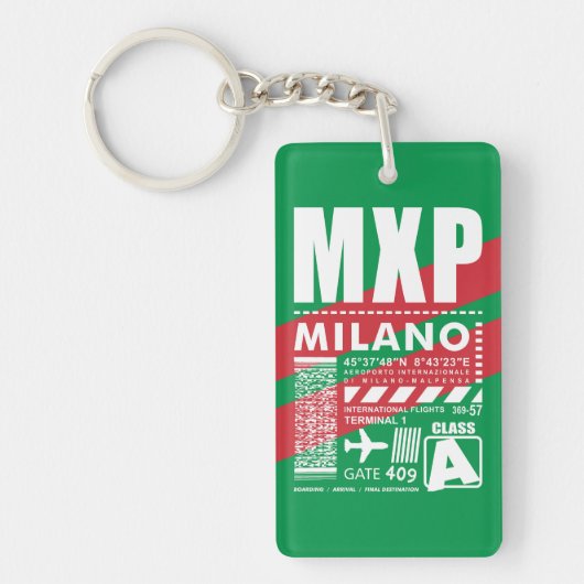 Flughafen MXP Mailand Schlüsselanhänger (Vorderseite)