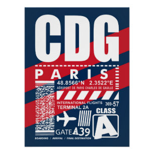 Flughafen Paris CDG Poster