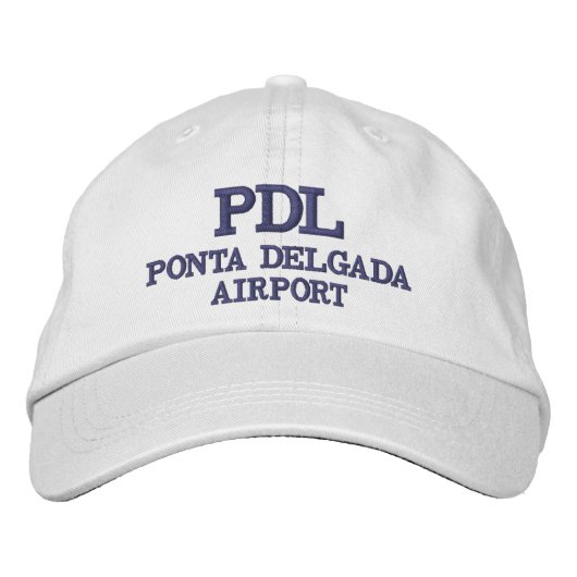 Flughafen PDL Ponta Delgada Bestickte Baseballkappe (Vorderseite)