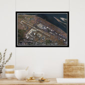 Flughafen Portland Intl Oregon Satellite Poster Ka (Küche)