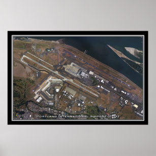 Flughafen Portland Intl Oregon Satellite Poster Ka