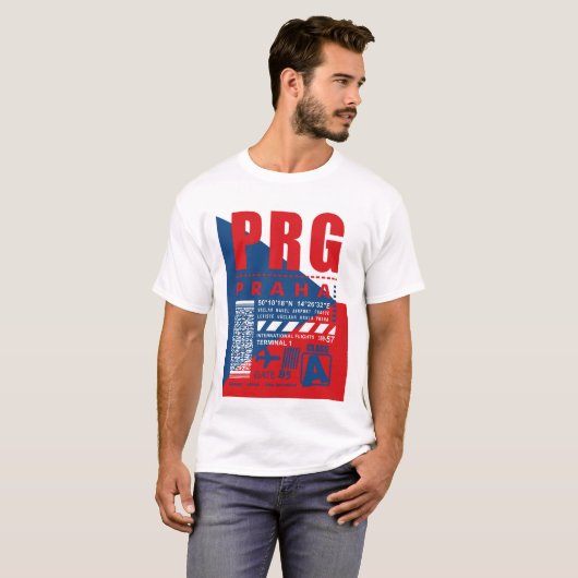 Flughafen Prag T-Shirt (Vorne ganz)
