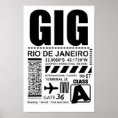Flughafen Rio de Janeiro GIG Poster (Vorne)