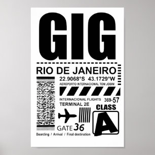 Flughafen Rio de Janeiro GIG Poster