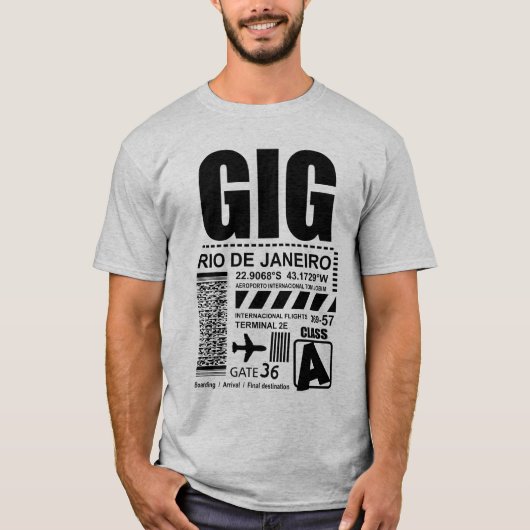 Flughafen Rio de Janeiro GIG T-Shirt (Vorderseite)