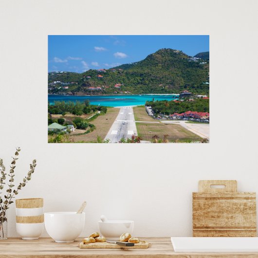 Flughafen Saint Barthélemy (St. Barts) Poster (Küche)