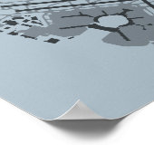 Flughafen San Francisco (SFO) Diagramm Poster (Ecke)