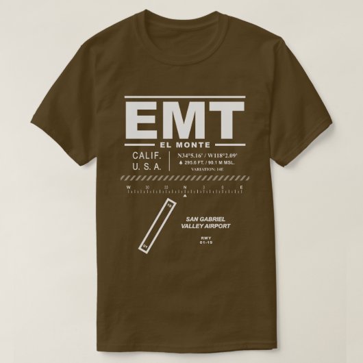 Flughafen San Gabriel Flughafen EMT T - Shirt (Design vorne)