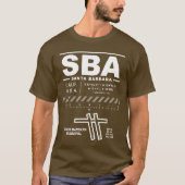 Flughafen Santa Barbara Municipal SBA T - Shirt (Vorderseite)