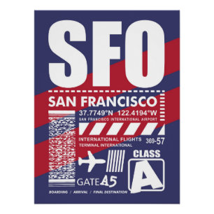 Flughafen SFO San Francisco Poster