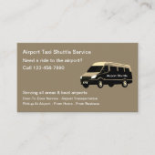 Flughafen Shuttle Taxi Transport Visitenkarte (Vorderseite)