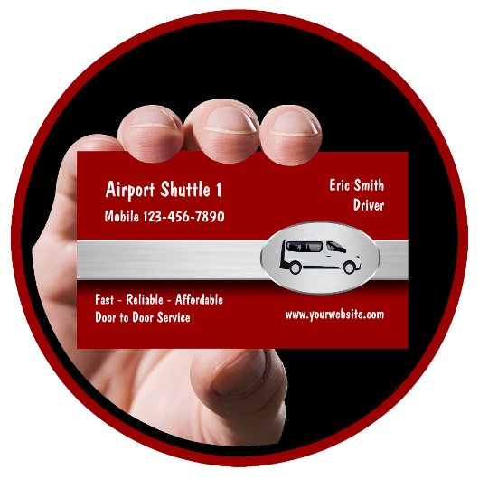 Flughafen Shuttle Taxi Visitenkarte