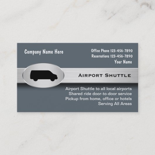 Flughafen-Shuttle-Visitenkarten Visitenkarte (Vorderseite)