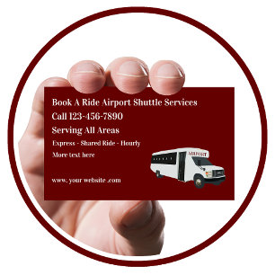 Flughafen Shuttleservice Taxi Business Cards Visitenkarte