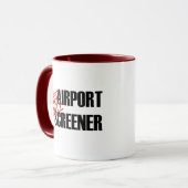 Flughafen-Siebdruckeinrichtung Tasse (Vorderseite Links)