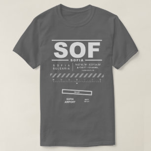 Flughafen Sofia SOF T-Shirt
