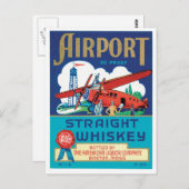 Flughafen Straight Whiskey Boston Massachusetts Co Postkarte (Vorne/Hinten)