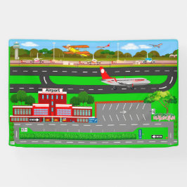 Flughafen Straßen für Autos 2 1/2' x 4' Banner
